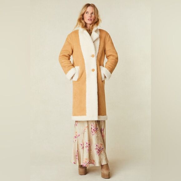 Love Shack Fancy Arlington suede penny lane coat - Picture 1 of 8